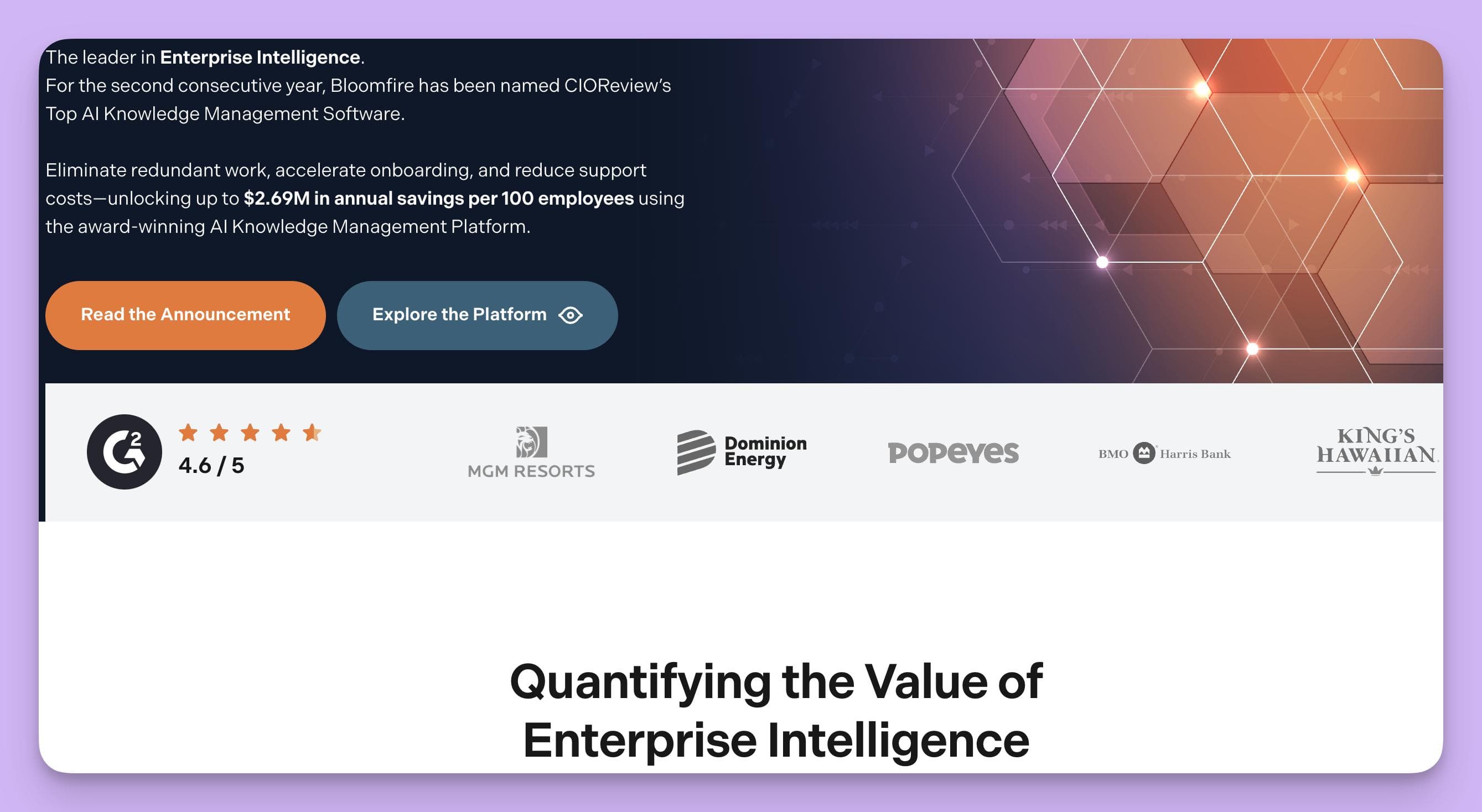 Bloomfire is a knowledge management software for enhanced team collaboration