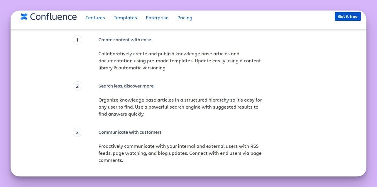 confluence is a knowledge management software for enhanced team collaboration